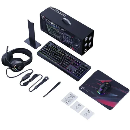 Teclado Onikuma Gaming 5EN1 Plus Mouse Auricular Mousepad Stand Rgb