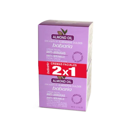 Babaria Crema Facial Antirrugas Almendras Dulces Pack 2X1 50ml