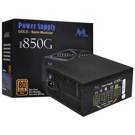 Fuente Mtek PSR-850A31 80PLUS Gold Atx Semi-Modulador - Black