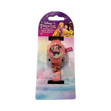 Reloj Analógico Disney Princess Flashing Lcd Watch Pn4404 Boi Rosa
