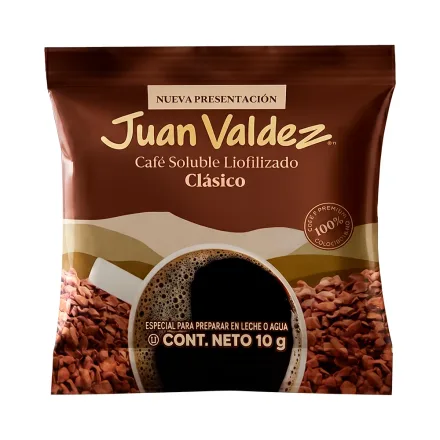 Cafe Liofilizado Juan Valdez Clasico 10g