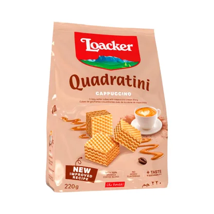 Galletita Wafer Loacker Quadratini Cappuccino 220 Gr