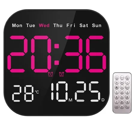 Reloj de Pared Satellite Digital AC-T6845 - Pink