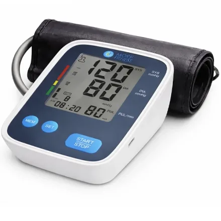 Aparelho de Pressão Digital para Braço More Fitness MF-641ND Tela LCD - Branco Azul