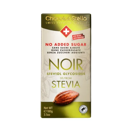 Chocolate Stella Added Sugar Noir Stevia 100 Gr
