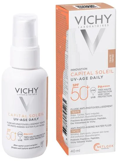 Creme Protetor Solar Vichy Capital Soleil Uv Age Daily Fps 50 Plus Cor 40ml
