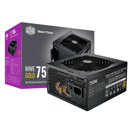 Fonte Cooler Master Mwe V2 Mpe 7501 Acaag U2 Atx 80 Plus Pfc Ativo