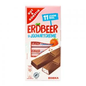 Barrinhas Chocolate Recheada Iogurte Morango Edeka 200g