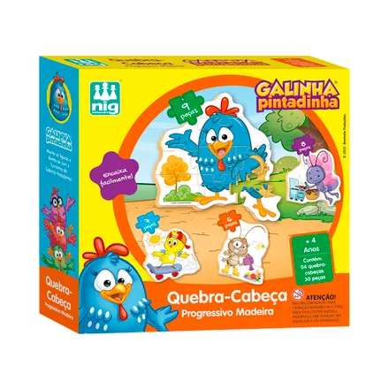 Rompecabezas Nig Brinquedos Gallina Pintadita 0713 30 Piezas