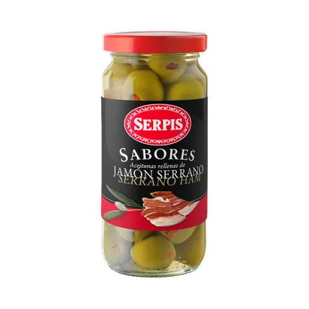 Aceituna Serpis Rellenas Jamon Serrano 235 Gr