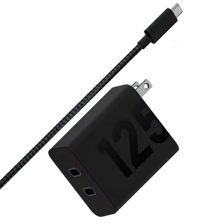 Carregador de Parede Motorola PG38C06718 125W Turbopower Duo USB-C + Cabo USB-C – Preto