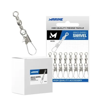 Marine Girador Brass Barrel Swivel Interlock Snap Ct 1