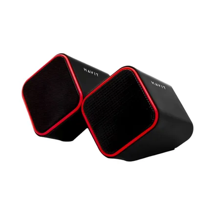 Speaker Para Pc Havit Hv Sk473 Usb Negro Rojo