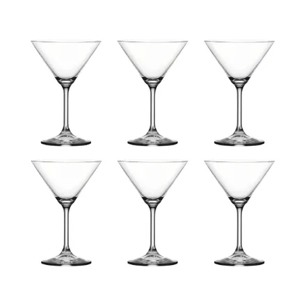Set Copas Martini Bohemia Lara 6 Piezas 210ml