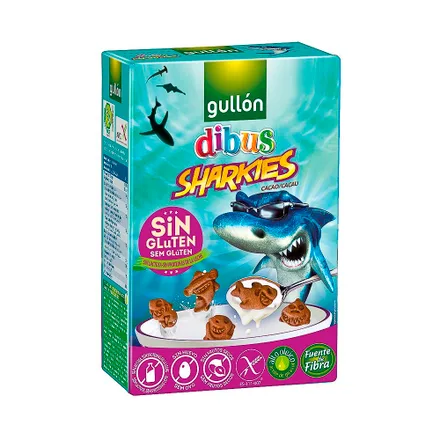 Galletita Dibus Sharkies Cacao Sin Gluten 250 Gramos