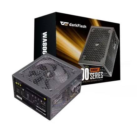 Fonte Darkflash Warcraft Series WA800 ATX 800W PFC Ativo Bivolt - Preto