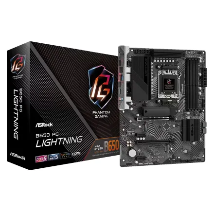Placa Mae Asrock B650 Pg Lightning Socket AM5 Chipset Ddr 5 Atx
