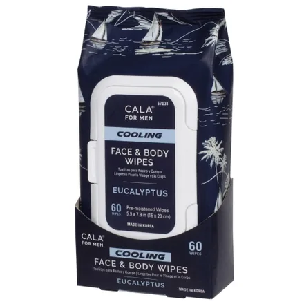 Toallitas Humedas Cala Cooling Face Body 60 Piezas