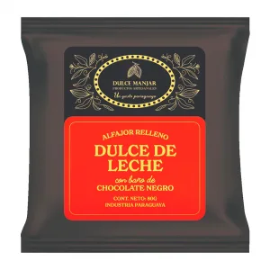 Alfajor Artesanal Dulce Manjar Recheado Doce Leite Cobertura Chocolate Ao 80g