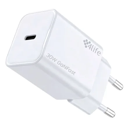 Carregador para Tomada 4Life FL8230CGW USB-C 30W Bivolt - Branco