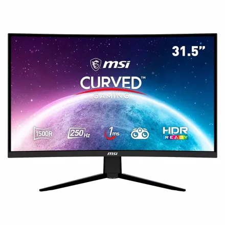 Monitor Gamer MSI Optix G32C4X 31.5" Full HD 250Hz VA + Mouse - Preto
