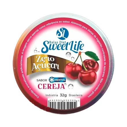 Caramelos Sweet Life Sabor Cereza Zero Azucar 32g
