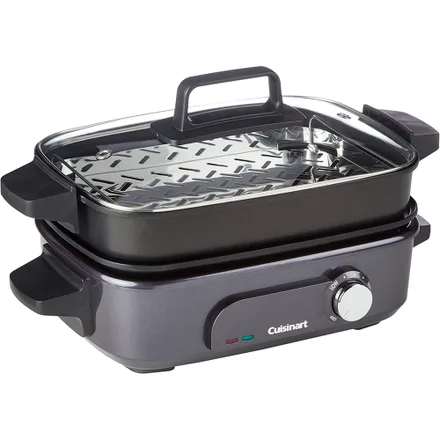 Grill Multicooker Cuisinart com Panela a Vapor 220V – GRMC3E-DI