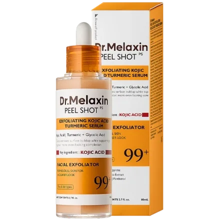 Serum Facial Dr Melaxin Peel Shot Exfoliating Kojic Acid Turmeric 80ml