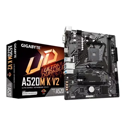Placa Mae Gigabyte V2 2 Ddr 4 Socket AM4 Chipset A520 Atx