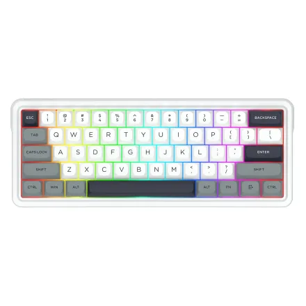 Teclado Gamer Redragon K722WGP RGB Pro Ironguard Sem Fio Inglês - Branco