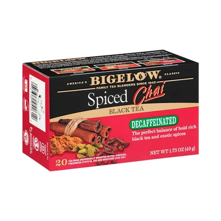 Te Bigelow Chia Especiado Sin Cafeina 20 Bolsitas
