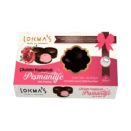 Pismaniye Lokmas Floss Halva Chocolate Con Granada 200g