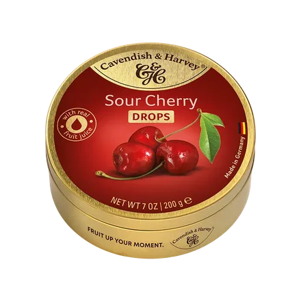 Caramelos Cavendish Harvey Sour Cherry Drops 200g