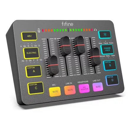 Mixer Audio Fifine SC3 Rgb