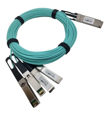 Qsfp Plus Cabo 4SFP Aoc Optico Ativo 15M OM3 40g