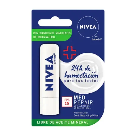 NIVEA BALSAMO LABIAL MED REPAIR 4.8G