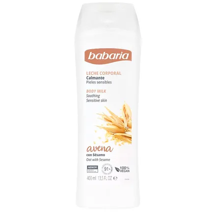 Leite Corporal Babaria Calmante Pele Sensivel Aveia 400ml