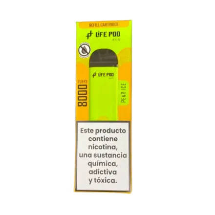 LIFE POD VAPER DESECHABLE ECO CARTRIDGE 8000PUFFS PEAR ICE