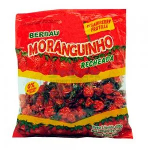 Bala Berbau Moranguinho Recheada 400g