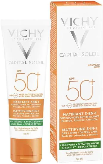 Protetor Solar Vichy Capital Soleil Matificante 3 1 Spf 50 Plus 50ml
