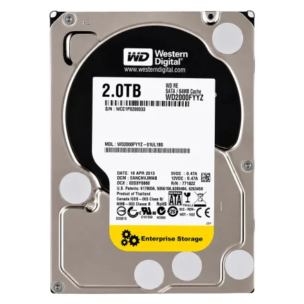 Western Digital Wd Re Datacenter Pull Sata 3 2TB