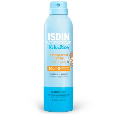 Protetor Solar Isdin Transparent Spray Wet Skin Pediatrics Spf 50 250ml