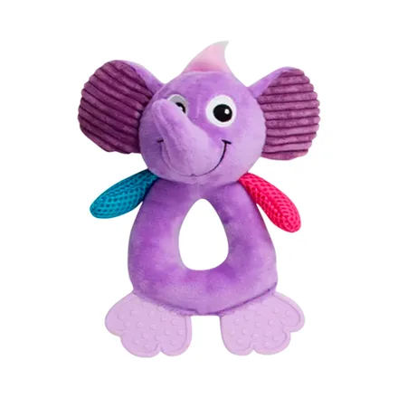 Juguete Para Mascotas Pawise 15033 Peluche De Elefante Con Hueco 20 Cm Multicolor