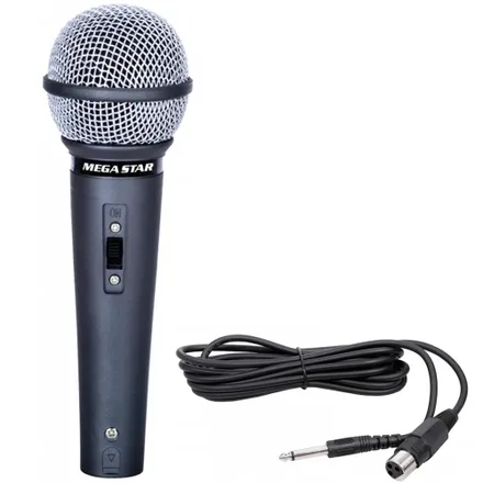 Micrófono Megastar DEH355 con Cable/Unidireccional - Negro