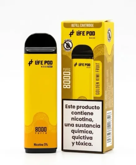 LIFE POD VAPER DESECHABLE ECO PRO 8000PUFFS GOLDEN KIWI FRUIT