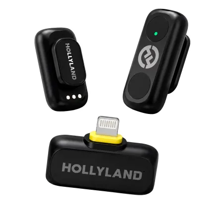Microfone Lapela Hollyland Lark A1 Mini Duo Lightning Espacial