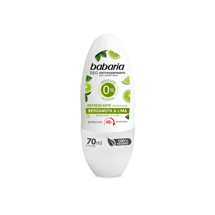 Babaria Deo Roll On Antitranspirante Bergamota Lima 70ml