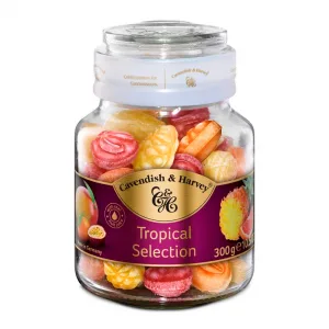 Bala Cavendish Frutas Tropicais Embalagem Vidro 300g