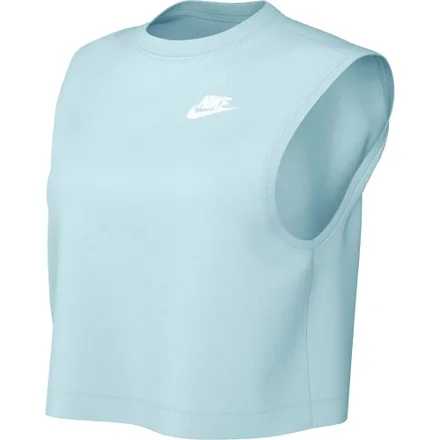 Camiseta Regata Nike Feminino Sportswear Club CRP Tee XS Azul Claro – FV5505474