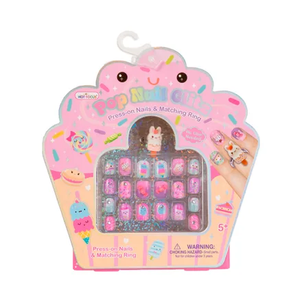 Set Unas Postizas Pop Nail Glitz Hot Focus 017 Sw